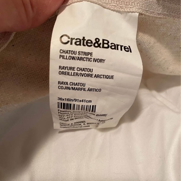 Crate&Barrel Arctic Ivory Pillow Cover - Picture 5 of 7